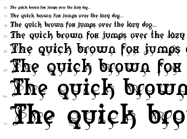 Marquis De Sade font waterfall